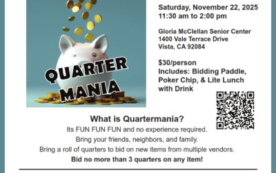 QuarterMania! Fundraiser to be held November 22